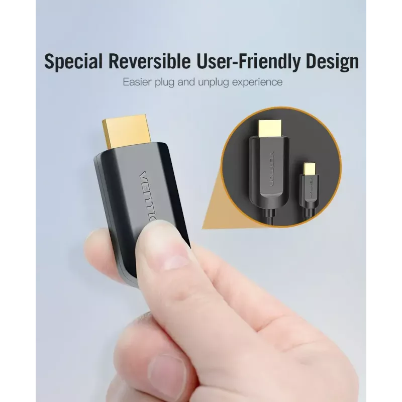 Καλώδιο Vention Type-C σε HDMI 2 m μαύρο USB Type-C HDMI