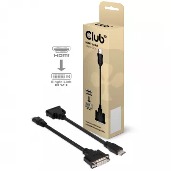 Παθητικός προσαρμογέας CLUB3D HDMI σε DVI Single Link 0,40 m HDMI DVI
