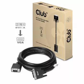 Καλώδιο DVI-A σε VGA αρσενικό/αρσενικό CLUB3D CAC-1243 3m 28 AWG μαύρο