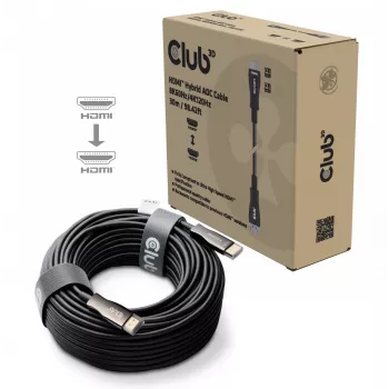 Καλώδιο CLUB3D HDMI™ Hybrid AOC 8K60Hz/4K120Hz 30m / 98,42 ft, 30 m, HDMI Type A (Standard), HDMI Type A (Standard), 48 Gbit/s, μαύρο