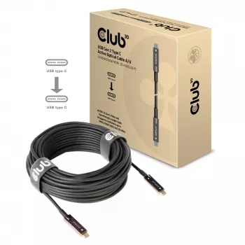Ενεργό οπτικό καλώδιο CLUB3D USB Gen 2 Type C A/V μονόδρομο αρσενικό/αρσενικό 20 m