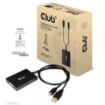 Ενεργός προσαρμογέας CLUB3D Mini DisplayPort σε Dual Link DVI, έκδοση HDCP OFF για Apple Cinema Displays