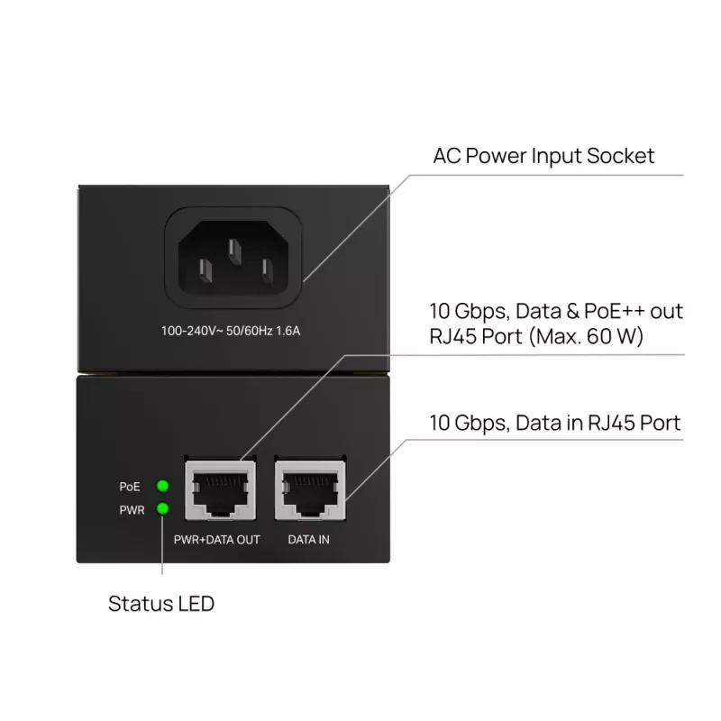 TP-Link POE370S προσαρμογέας PoE 10 Gigabit Ethernet
