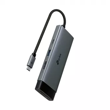 Hub USB Type-C TP-Link UH7021C — HDMI, USB 3.2 Gen1, USB 2.0, SD/microSD, 5000 Mbit/s, αλουμίνιο μαύρο