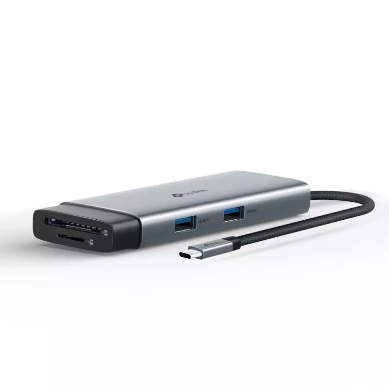 Hub USB Type-C TP-Link UH7021C — HDMI, USB 3.2 Gen1, USB 2.0, SD/microSD, 5000 Mbit/s, αλουμίνιο μαύρο