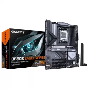 GIGABYTE B650E EAGLE WIFI6E Μητρική κάρτα - AMD Ryzen 9000 Series CPUs, 8+2+2 φάσεις VRM, έως 8200MHz DDR5 (OC), 1xPCIe 5.0 + 2xPCIe 4.0 M.2, 2.5GbE LAN, WIFI 6E, USB 3.2 Gen 2