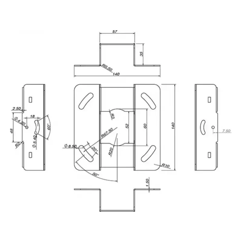 Βάση οροφής Multibrackets M Universal Projector 200 με λεπτομερή ρύθμιση