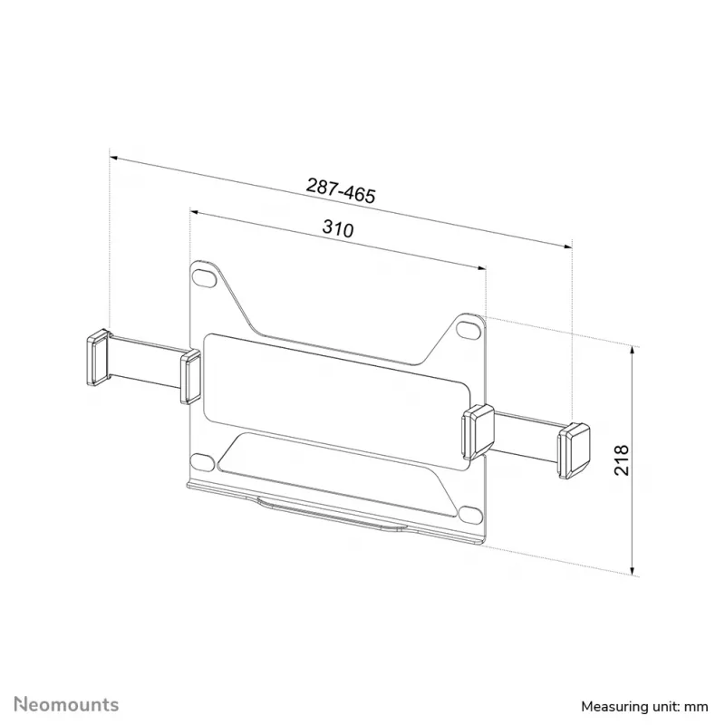 Neomounts ADS20-425BL1 Βάση φορητού υπολογιστή 11,6-17,3 ίντσες - VESA - universal