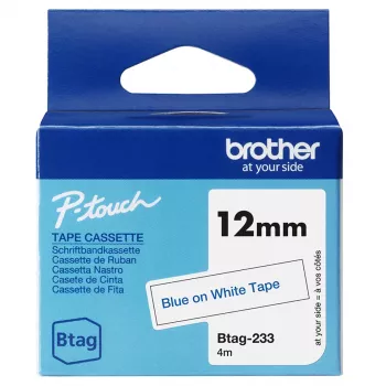 Brother BTAG-233 Μελανοταινία ετικετών Μπλε σε Λευκό
