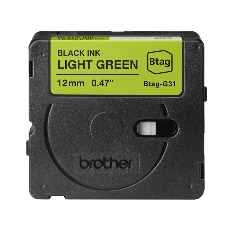 Brother BTAG-G31 Μελανοταινία ετικετών Μαύρο σε Πράσινο 1,2 cm 4 m