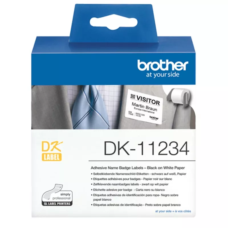 Brother DK-11234 Ετικέτα εκτυπωτή Λευκό αυτοκόλλητη ετικέτα εκτυπωτή