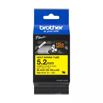 Μελανοταινία εκτυπωτή Brother HSE-211E Μαύρο 5,2 mm x 1,5 m