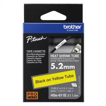 Μελανοταινία εκτυπωτή Brother HSE-211E Μαύρο 5,2 mm x 1,5 m