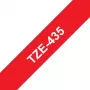 Ταινία ετικετών Brother TZE-435 λευκό σε κόκκινο
