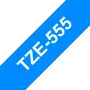 Πλαστικοποιημένη ταινία Brother TZe555 24 mm λευκό σε μπλε