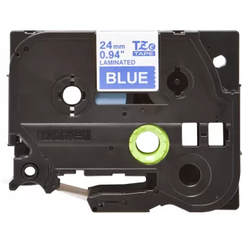 Πλαστικοποιημένη ταινία Brother TZe555 24 mm λευκό σε μπλε