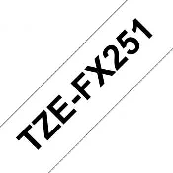 Ταινία πλαστικοποίησης Brother TZEFX251 μαύρο σε λευκό 2,4 cm