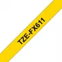 Ταινία ετικετών Brother TZE-FX611 μαύρο σε κίτρινο