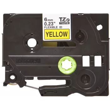 Ταινία ετικετών Brother TZE-FX611 μαύρο σε κίτρινο