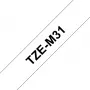 Ταινία ετικετών Brother TZE-M31 μαύρο σε διαφανές