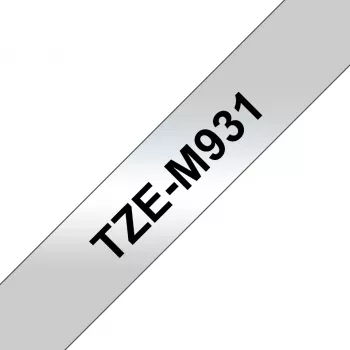 Ταινία ετικετών Brother TZE-M931 μαύρο σε ασημί