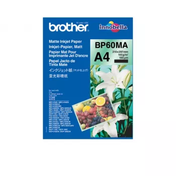 Χαρτί εκτύπωσης Brother BP-60MA A4 (210x297 mm) Ματ 25 φύλλα Λευκό