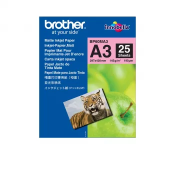 Χαρτί εκτύπωσης Brother BP60MA3 A3 (297x420 mm) Ματ 25 φύλλα Λευκό