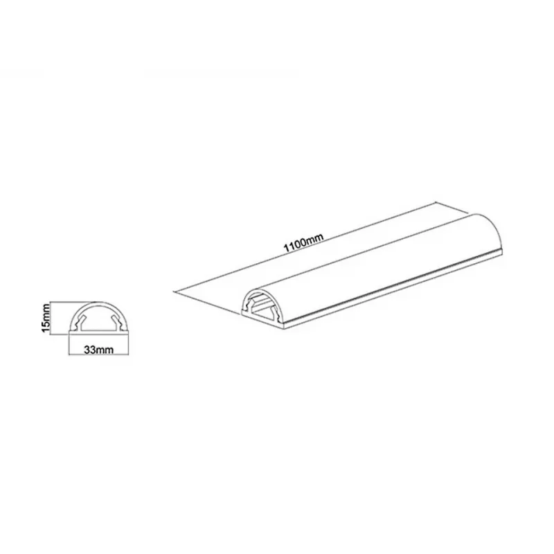 Multibrackets M Universal κάλυμμα καλωδίου αλουμίνιο 33mm-B 1100-L μεταλλικό