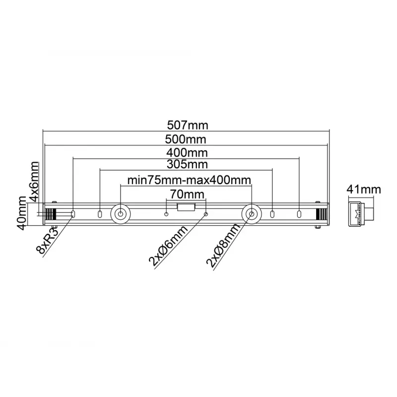Multibrackets M Universal Wallmount μαύρο μικρό