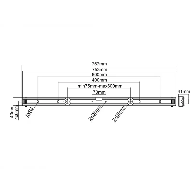 Multibrackets M Universal βάση τοίχου μαύρο μεσαίο