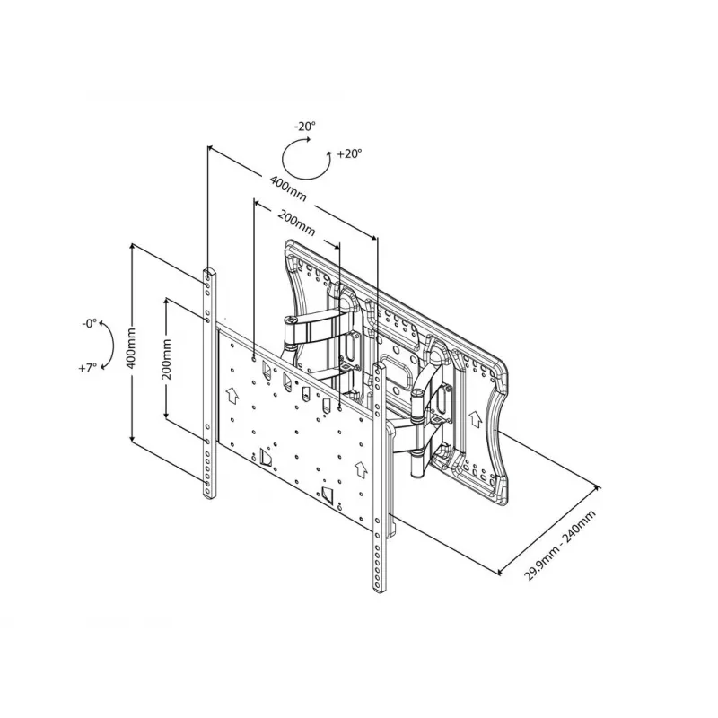 Βάση Multibrackets M VESA Super λεπτή Tilt & Turn