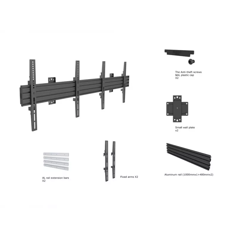 Multibrackets M Wallmount Pro MBW2U σταθερή μαύρο