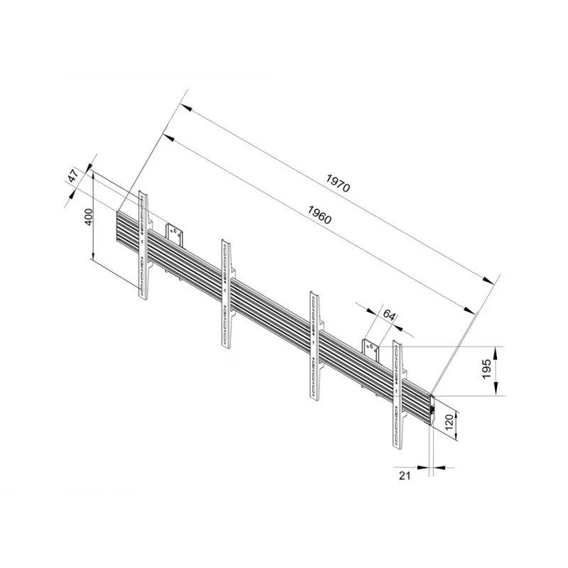 Multibrackets M Wallmount Pro MBW2U σταθερή μαύρο