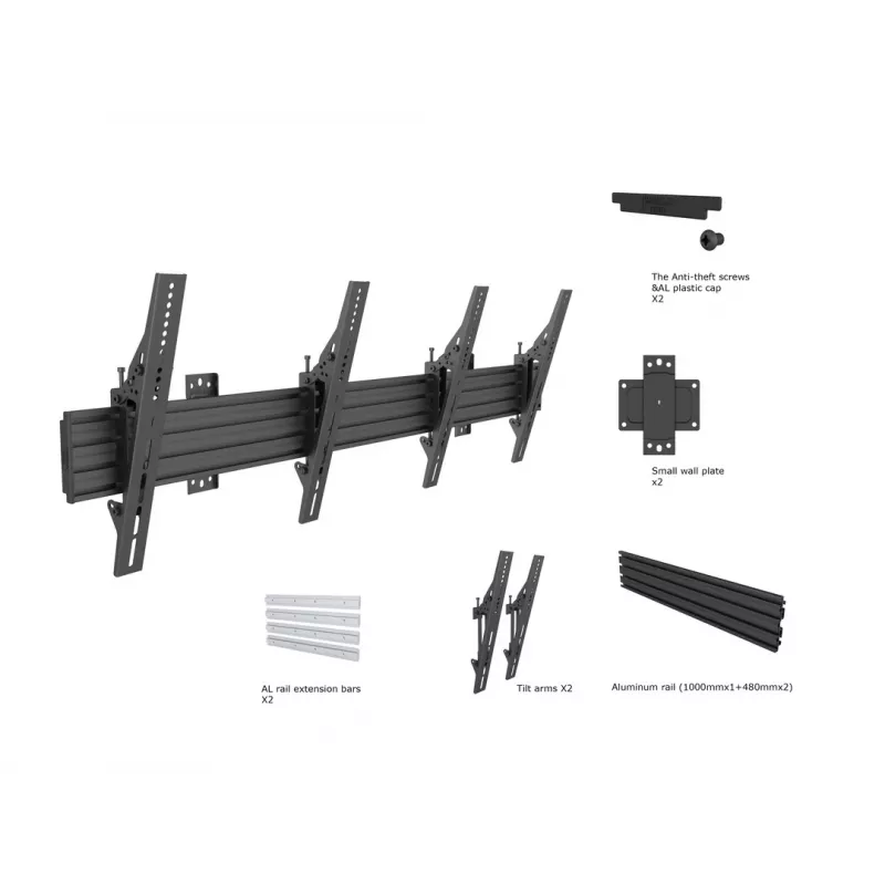 Βάση τοίχου Multibrackets M Wallmount Pro MBW2U Tilt μαύρο