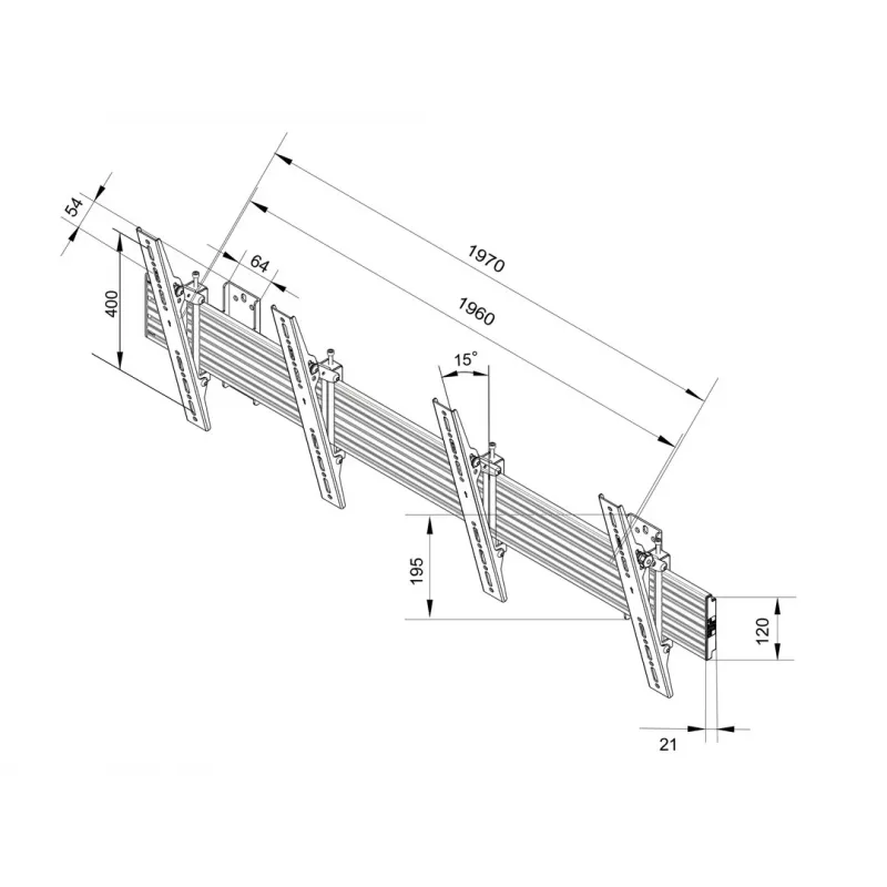 Βάση τοίχου Multibrackets M Wallmount Pro MBW2U Tilt μαύρο