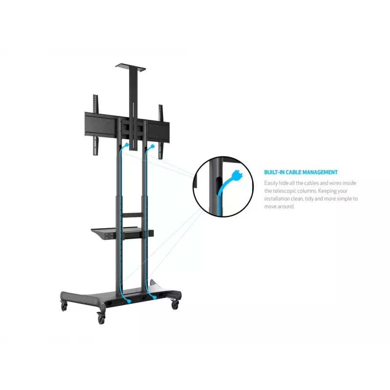 Multibrackets M Public Floorstand Basic 180 με ράφι & βάση κάμερας