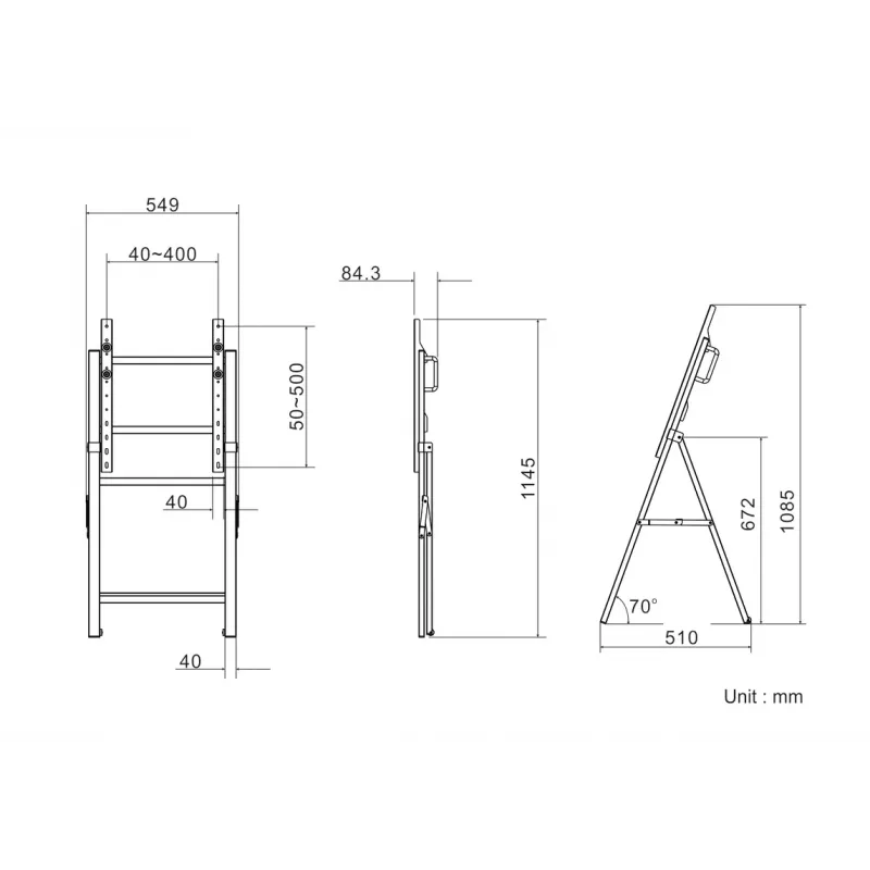 Multibrackets M Tilt and Roll Easel μαύρο μέγιστο βάρος 50 kg
