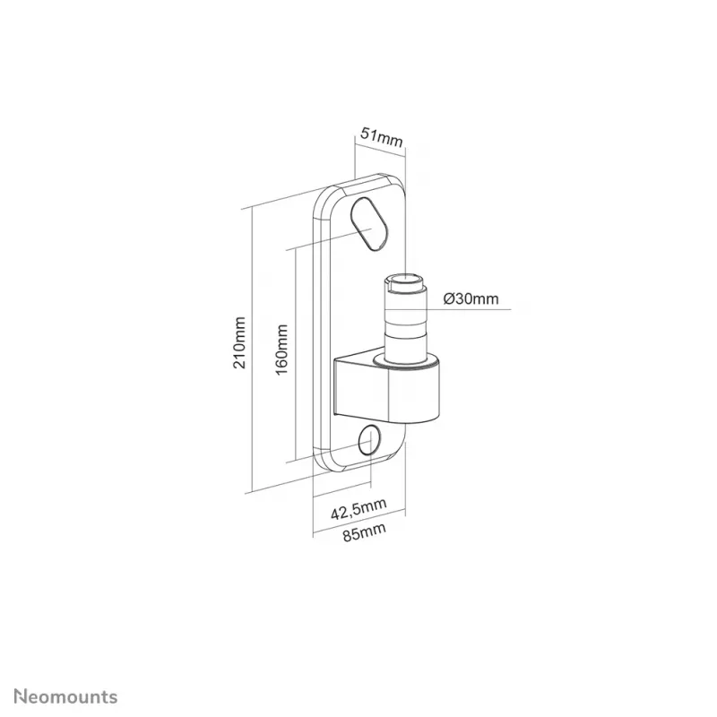 Πλάκα τοίχου Neomounts AWL75-450WH αλουμίνιο λευκό 660g