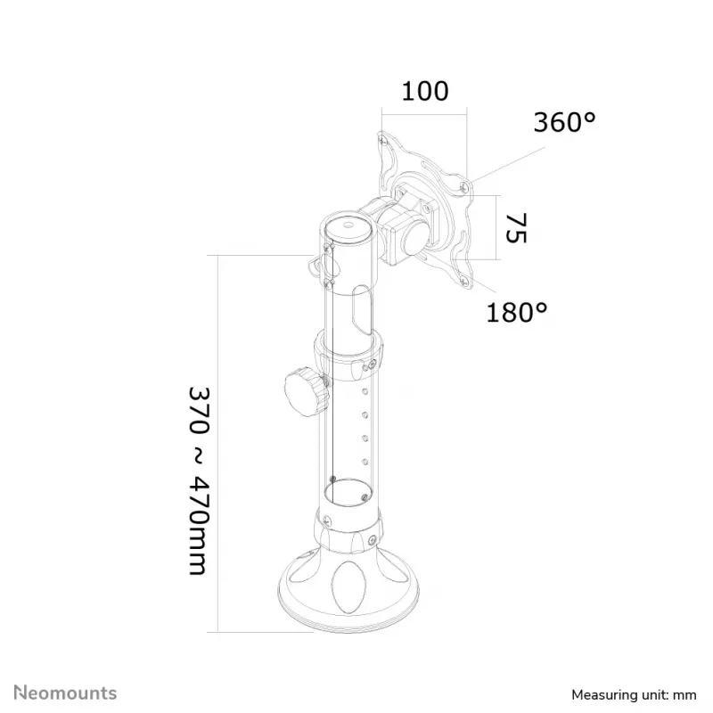 Neomounts FPMA-D025μαύρο βάση οθόνης 25,4–76,2 cm (10–30 ίντσες) – με κλίση