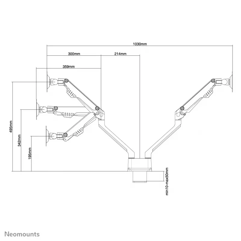 Neomounts FPMA-D750DSILVER βάση οθόνης 10-32 ίντσες - γάζα - Topfix