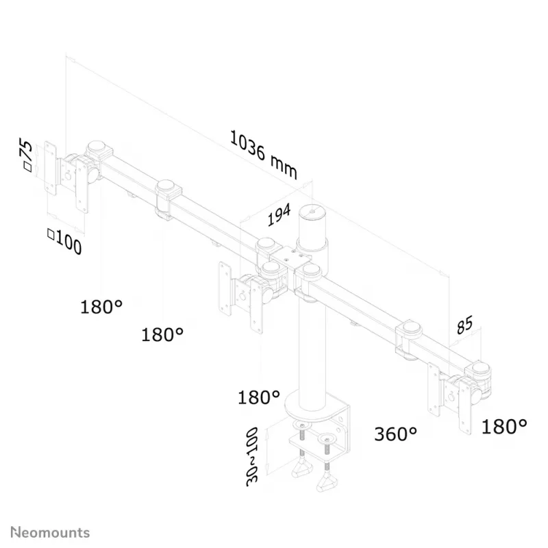 Βάση οθόνης Neomounts FPMA-D960D3 10-21 inch
