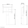 Βάση TV δαπέδου Neomounts PLASMA-W2250SILVER 42-100 inch – επιτοίχια – μοτοριζέ