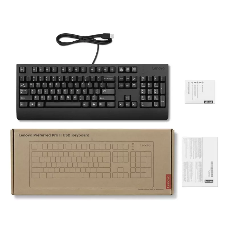 Lenovo Preferred Pro II Πληκτρολόγιο USB, σκανδιναβική διάταξη, μαύρο
