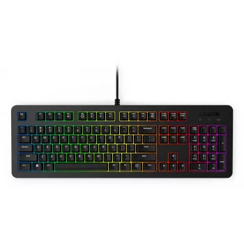 Ενσύρματο gaming πληκτρολόγιο Lenovo K310 – Full-Size 100 %, USB, US English, οπίσθιος φωτισμός RGB, μαύρο, καλώδιο 1,8 m
