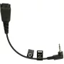 Jabra 8800-00-46 Αξεσουάρ headset καλώδιο, QD σε βύσμα 2,5 mm, γωνιακό, 15 cm, π.χ. για Panasonic GB500, PLX CA40