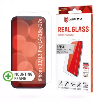 Displex μεμβράνη προστασίας οθόνης (10H) για Apple iPhone iPhone 13/13 Pro/14/16e/17e, Eco πλαίσιο τοποθέτησης, ανθεκτική στις γρατσουνιές