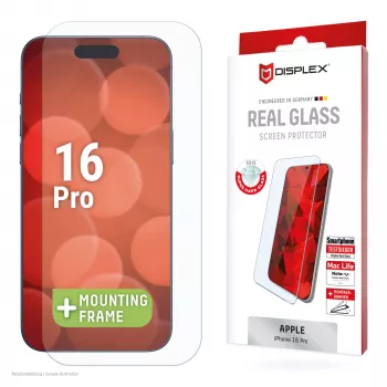 Displex προστασία οθόνης (10H) για Apple iPhone 16 Pro, Eco πλαίσιο τοποθέτησης, ανθεκτική στις γρατσουνιές