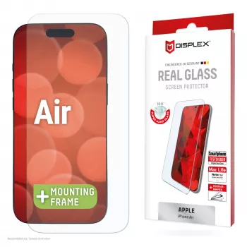 Displex Μεμβράνη προστασίας οθόνης (10H) για Apple iPhone Air, Eco πλαίσιο τοποθέτησης, ανθεκτική στις γρατσουνιές