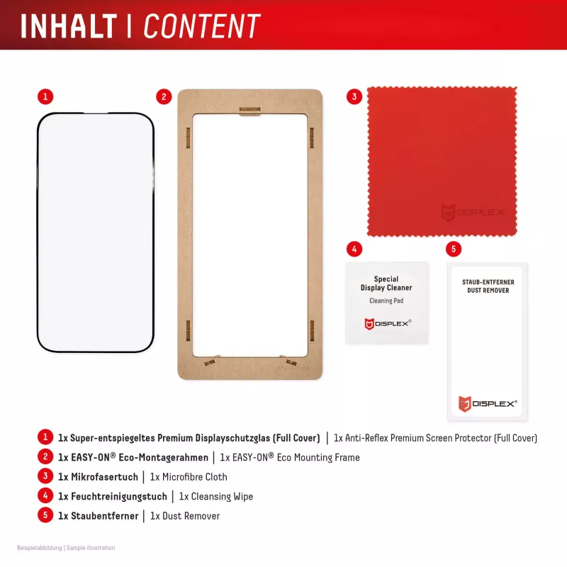Displex Premium Screen Protector (Full Cover, 10H) για Apple iPhone 17 Pro Max, Eco πλαίσιο τοποθέτησης, Full Cover