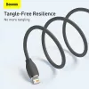 Καλώδιο δεδομένων USB 2.0 Baseus Jelly Lightning σε USB-A 1,2 m, μαύρο